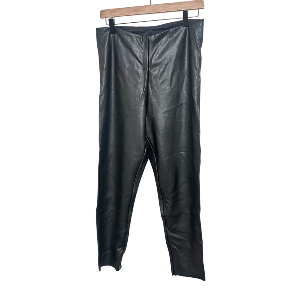 SKIMS Black Faux Leather leggings XL